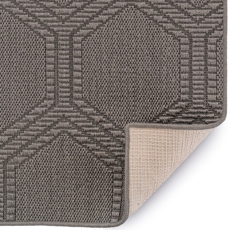 Cheralyn Jute/Sisal Geometric Indoor Rug, Rectangle 10' x 14'