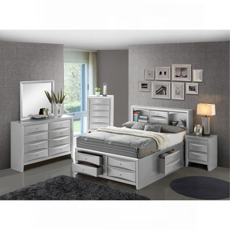 Stylish Full Bed With Hidden Storage