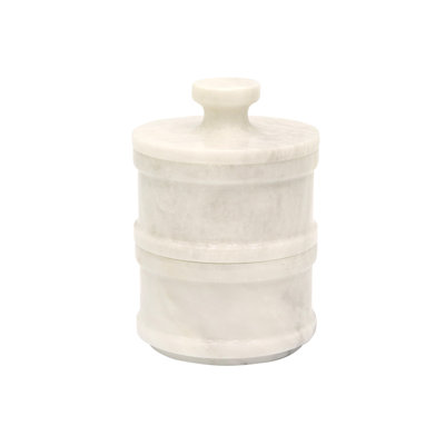 Handmade Marble White Dual Salt Cellar