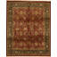 Hand-Knotted High-Quality Red and Green Area Rug