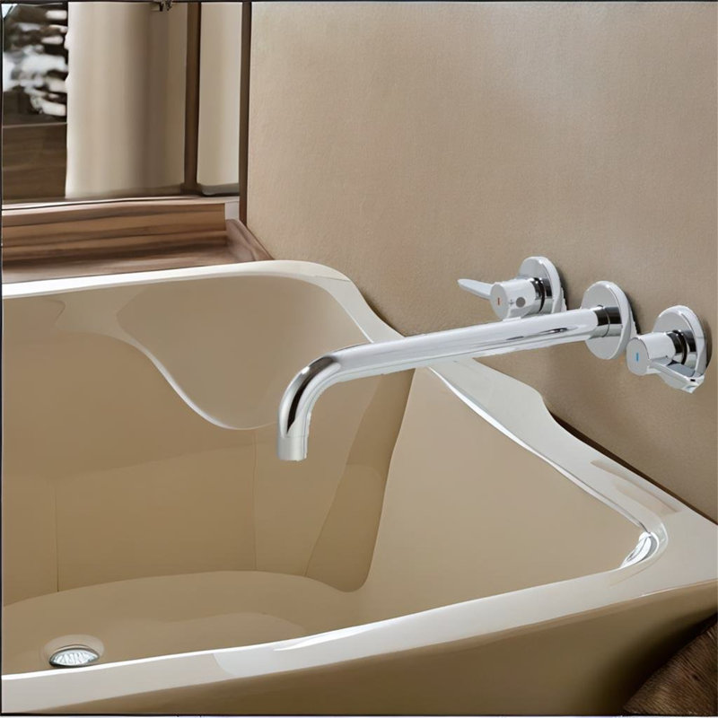 Robinet de baignoire 2 poignées, Chrome