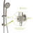 Multi Function Dual Shower Head - Shower System with 4.7" Rain Showerhead, 7-Function Hand Shower, Adjustable Slide Bar,Brushed Nickel-129764457