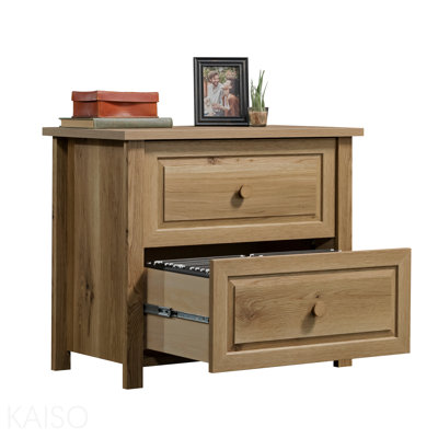 Brown Finish Farmhouse Style File Cabinet For Home Office Decor & Storage