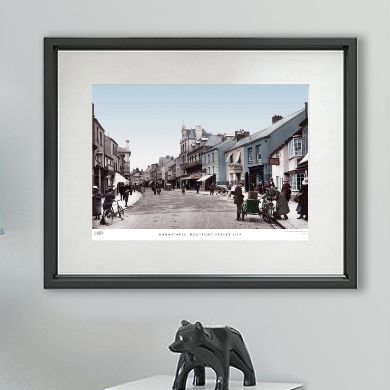 Barnstaple, Boutport Street 1919 - Single Picture Frame Print, 40cm H x 50cm W x 2.3cm D