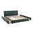Queen Size Upholstered Bed ,Comfortable Upholstered Bed Frame, Chenille Fabric, With Headboard And  Bed Frame. With Drawer For Storage.-Green-850164538-850164537