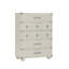 Commode à 5 tiroirs de rangement Orharmon, finition grise
