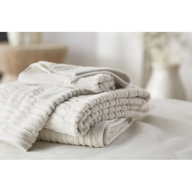 Bath Linens Bath Sheet with Tatami Weave, White
