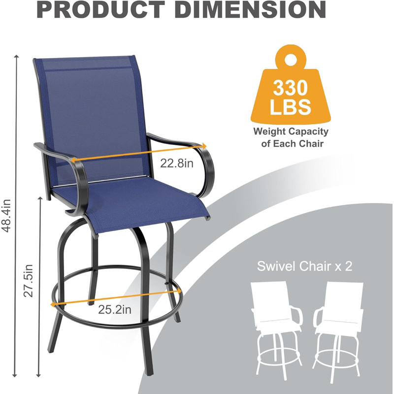 Outdoor Stool, Blue