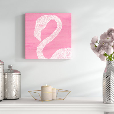 « rose flamant rose », impression sur toile