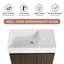 Meuble-lavabo flottant simple 30 po avec plateau en résine