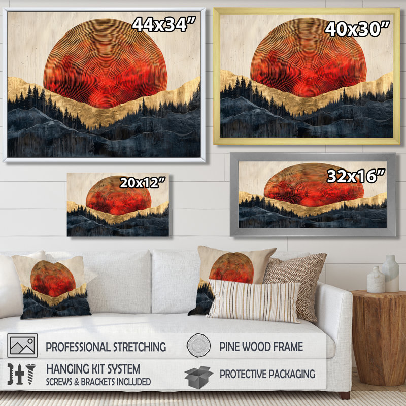 Graeff - Landscapes Canvas Art Print, H 34 po x l 44 po, Cadre flottant, Blanc
