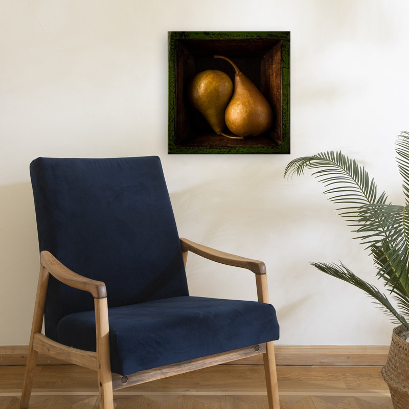 Deux poires dorées, impression spectaculaire de fruits biologiques, H 18 po x l 18 po