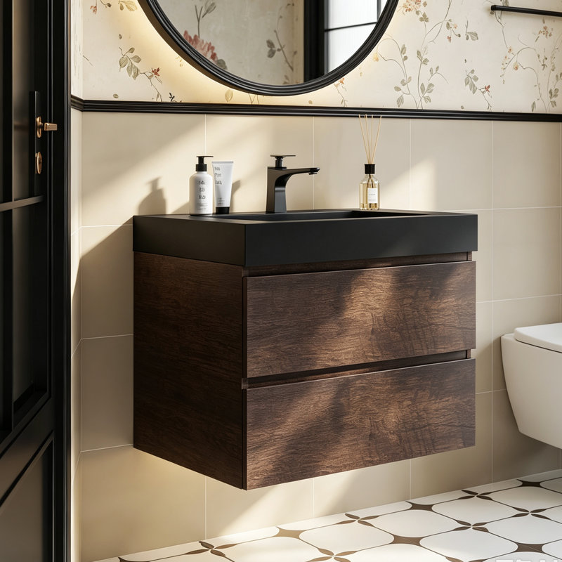 Meuble-lavabo de salle de bain Mid-Century