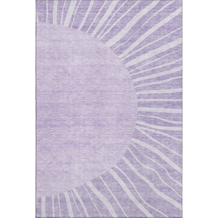Premium Machine Washable Prisco Lavender Rug