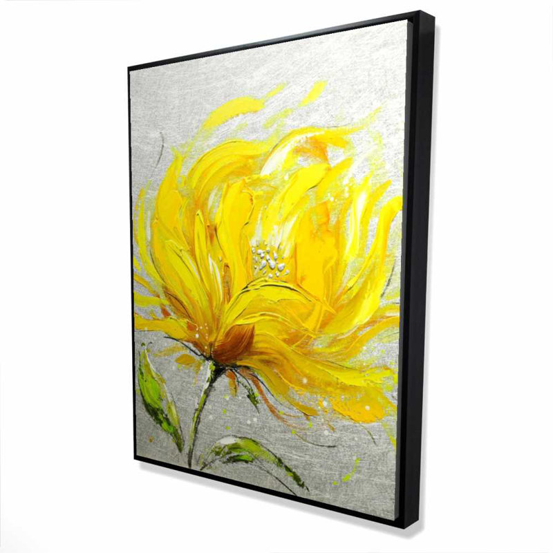 Art sur toile botanique contemporain, H 49,25 po x l 37,25 po