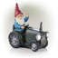 Statue de gnome à cheval à cheval