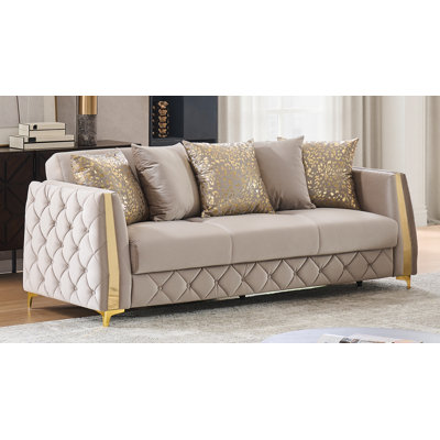 Keivin 88'' Upholstered Sleeper Sofa