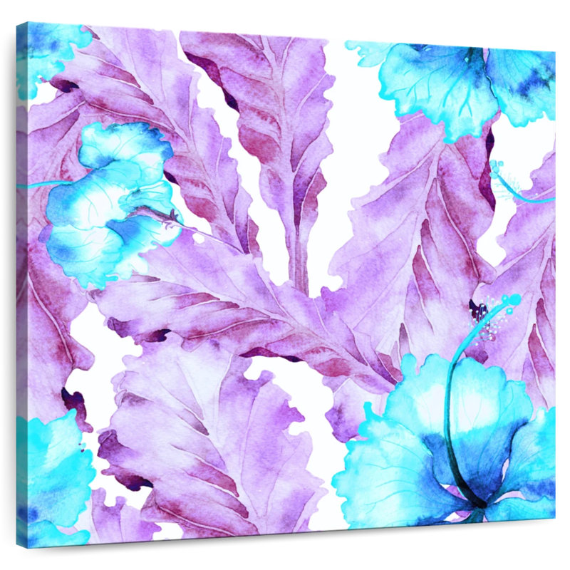 Hibiscus mauve et bleu Kerner, H 30 po x l 30 po