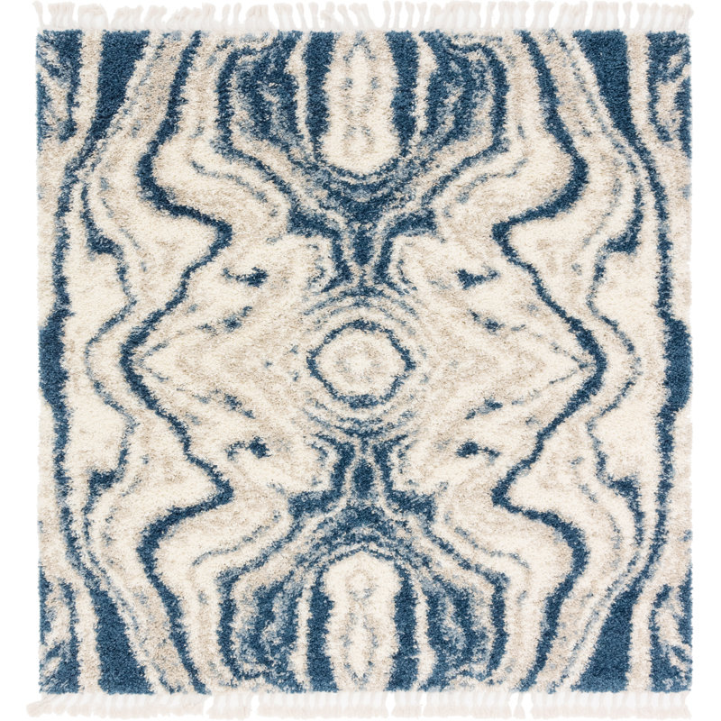 Mitzy Ikat Indoor Rug, Square 8'