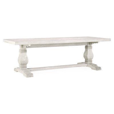 Caleb 94" Dining Table Distressed Ivory