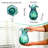 8.5" Green Glass Bubble Vase For Flowers