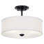 Plafonnier semi-encastré cylindrique à 1 lumière de 14 po Hopedale-873454969