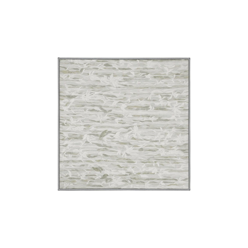 Silky Soft Plush Gray Area Rug, Square 3'