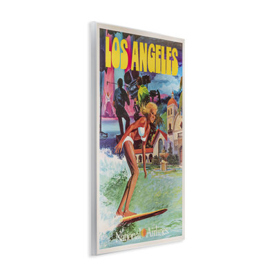 Plaque murale rétro Los Angeles, design par Vintage Posters