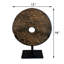 Approx. 18" High Lava Stone Disk with Iron Stand