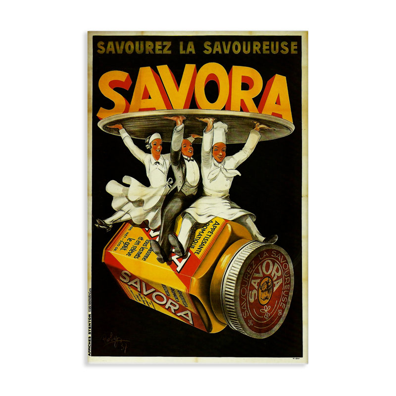 Publicité sur toile Savora Kitchen, conception par Marcus Jules, H 24 po x l 16 po