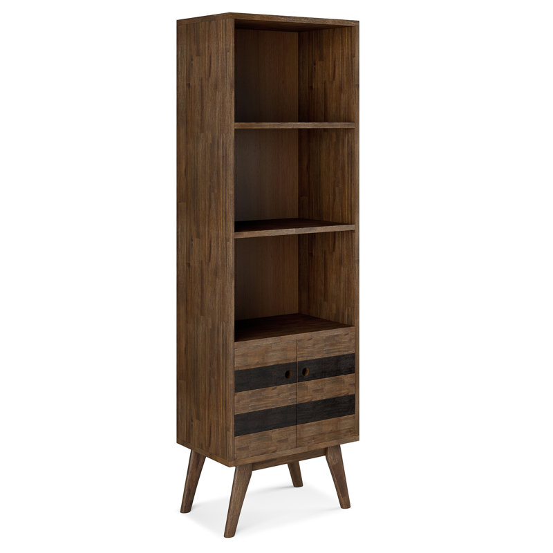 Clarkson - Bibliothèque avec rangement - Brun rustique naturel vieilli