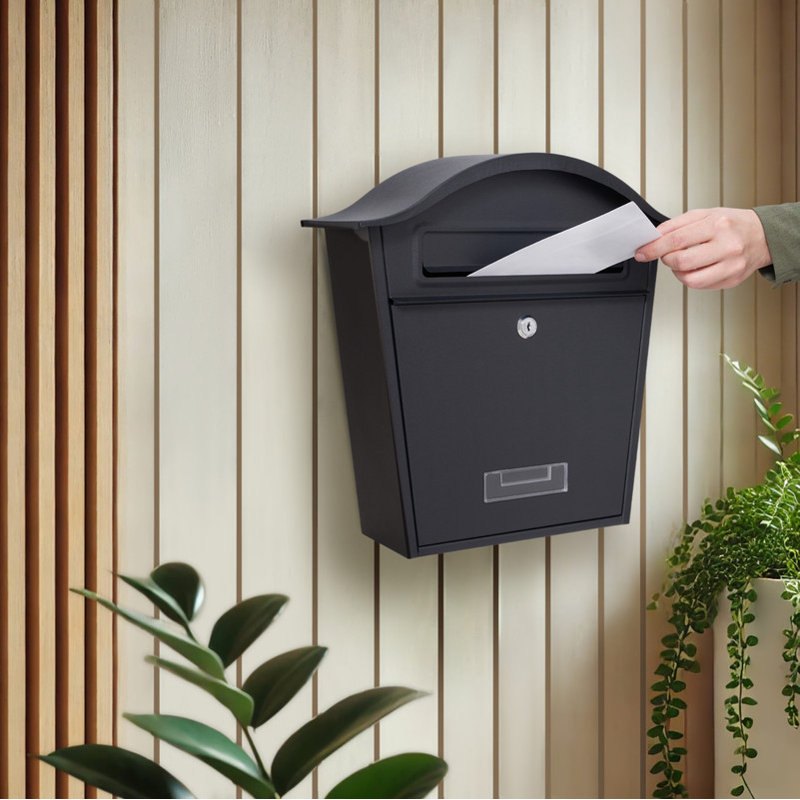 Carlotte Steel Wall Mounted Post Box