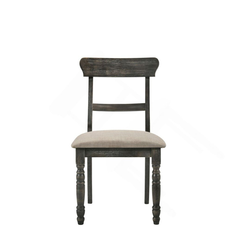 Ensemble de 2 chaises d'appoint en lin brun clair Leventis
