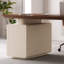 Bureau rectangulaire à 3 tiroirs en bois manufacturé brun noyer + cristal crème-690305339-690305343