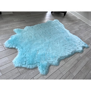 Tapis bleu à poils longs Mar Vista