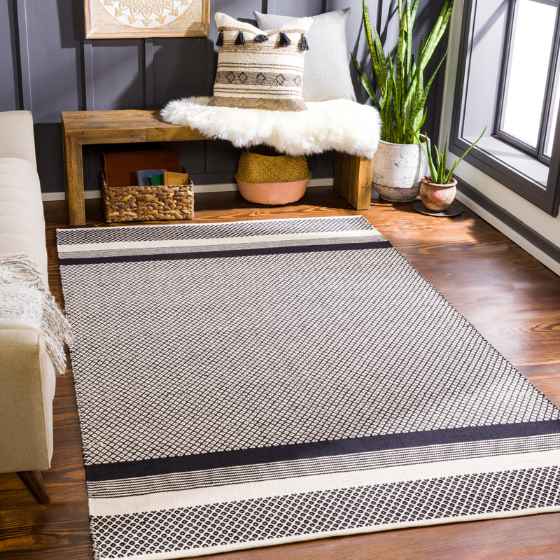 Courtdale Cotton Geometric Indoor Rug, Rectangle 6' x 9'