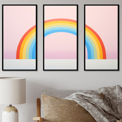 Minimalisme, arc-en-ciel, impression d'art mural