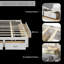  Lit plateforme avec 6 tiroirs de rangement - Conception moderne à profil bas et capacité de 350 lb-1243648649-1243648645