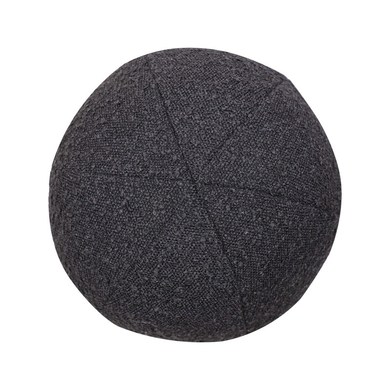 Boba Black Boucle 9" Spherical Pillow