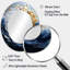 Miroir décoratif abstrait ovale doré et bleu Turbulent Waters II-157984452