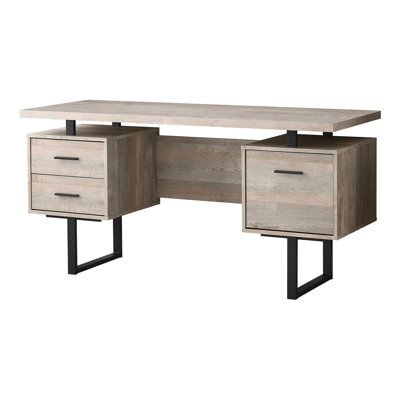 Bureau d'ordinateur à configuration à gauche ou à droite avec tiroirs de rangement pour le bureau personnel Jazarian