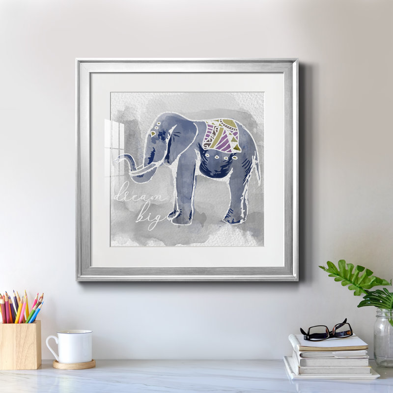 Dream Big - peinture encadrée, H 22,5 po x l 22,5 po x P 1,5 po, Encadrement argenté