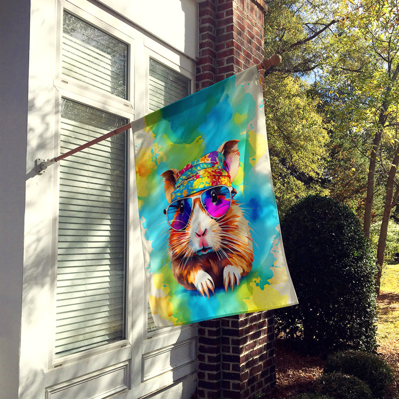 Drapeau de maison de cochon d'Inde hippie