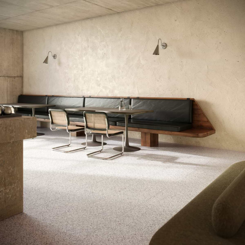 True Terrazzo 16x16 Polished Terrazzo Tile, Medous Beige