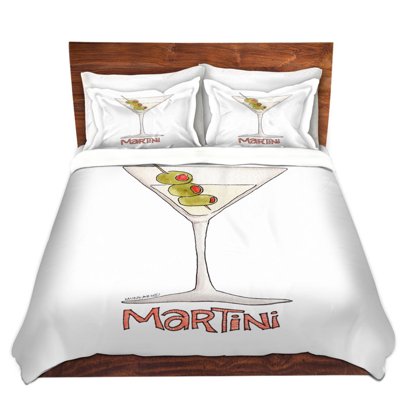  Housse de couette Marley Ungaro Cocktail Martini, Housse de couette pour très grand lit et 2 très 