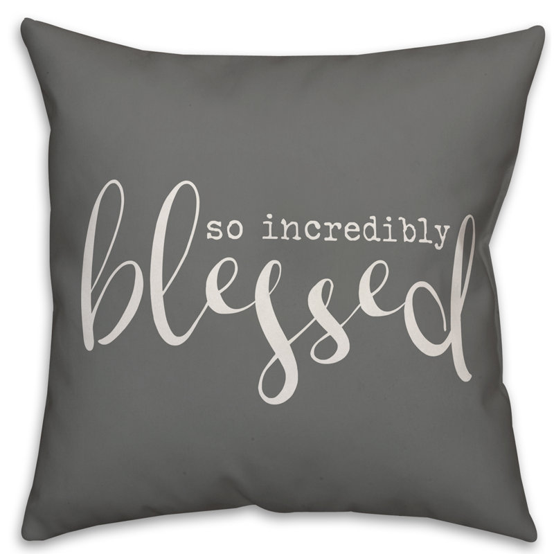 Outdoor Throw Pillow, 20" x 20", Gray/White