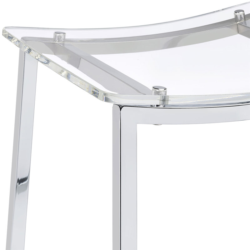 Tabouret de comptoir Staten Chrome (ensemble de 2), Tabouret de comptoir (siège d'une hauteur de 42 p