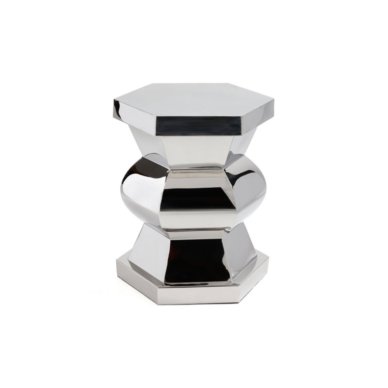 Table d'appoint en acier inoxydable poli Peninsule