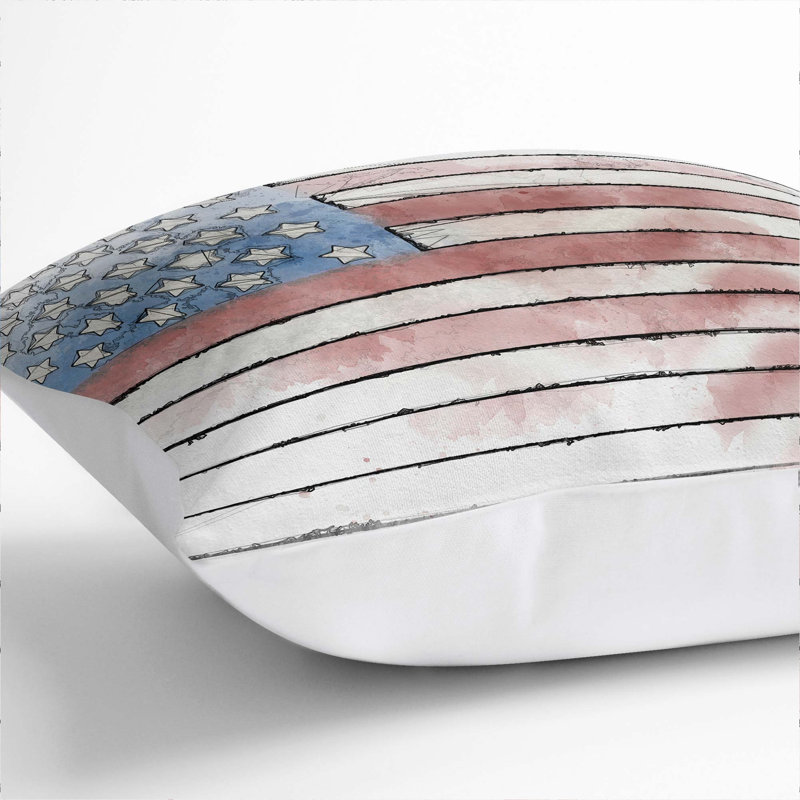 Square Cushion, 40cm H x 40cm W x 15cm D, White