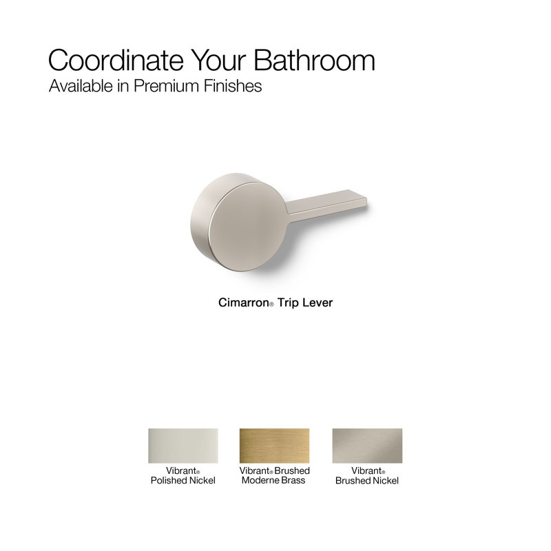 Cimarron® Trip Lever, Right Hand, Vibrant Brushed Moderne Brass